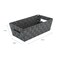 Simplify Storage Shelf Tote, 14.5 in L, 7.6 in W, 14.5 in H, Gray, Plastic 25099-GREY - alternate 3